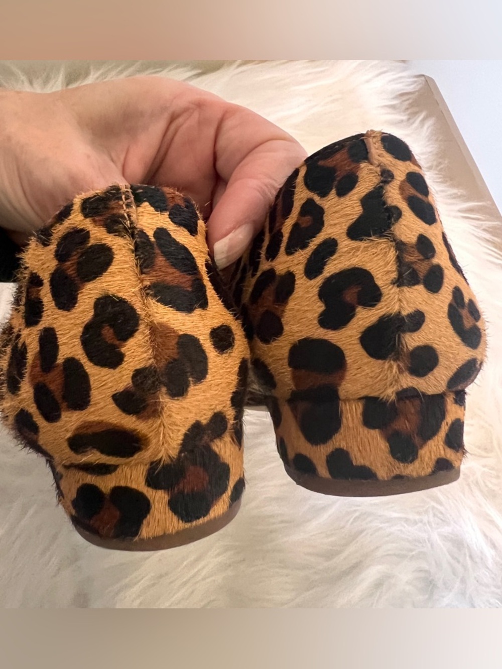 J. CREW Calf Hair Leopard Print Flat Low Heel 7.5 - Picture 5 of 6